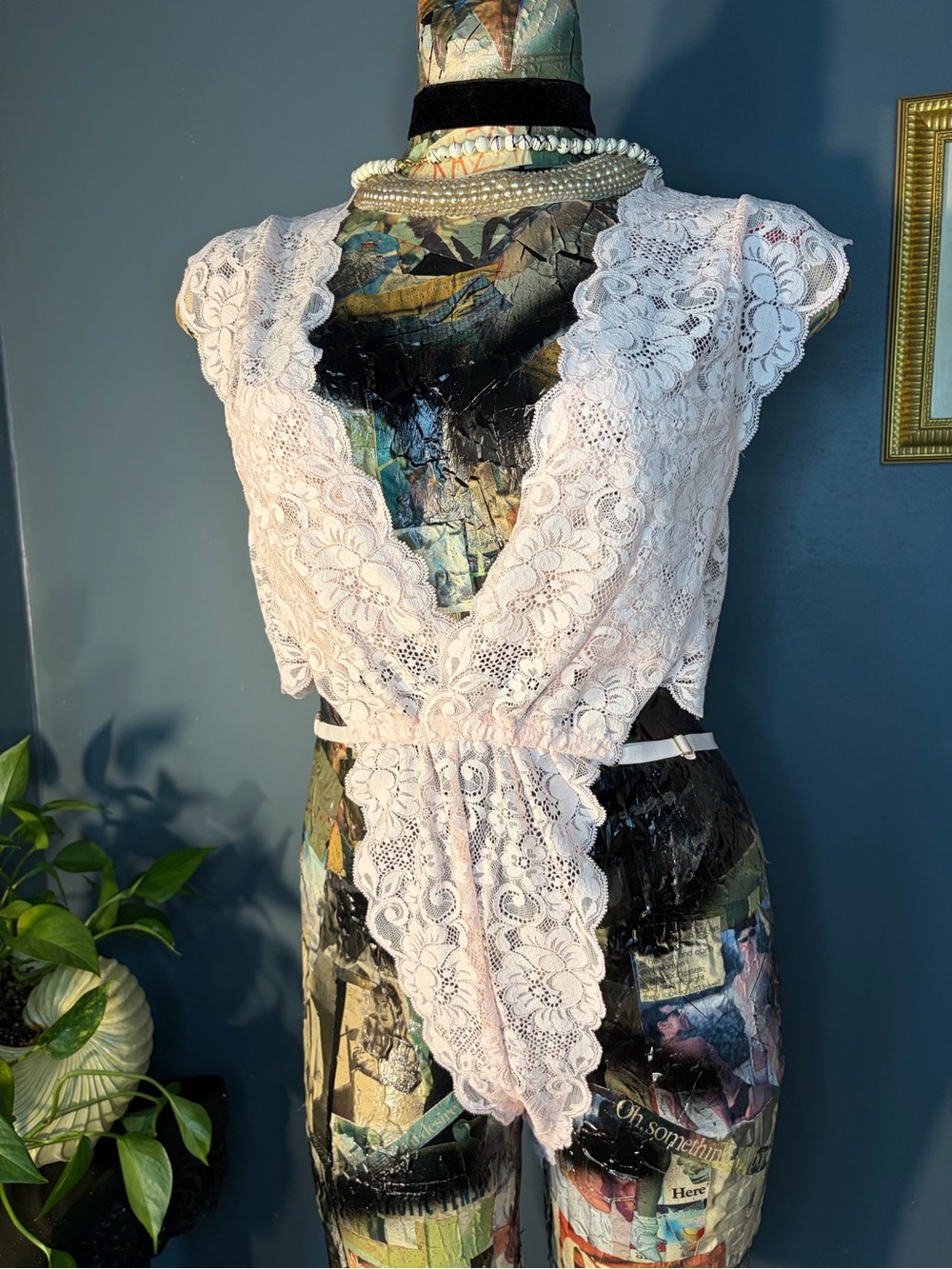 We are HAH Free People Cut to the Chase baby light pink lace bodysuit NWT
